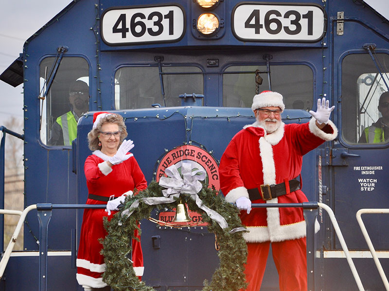 Santa and Mrs. Claus arrived in downtown Blue Ridge on the train during the annual Light Up Blue Ridge festivities Saturday, November 30.