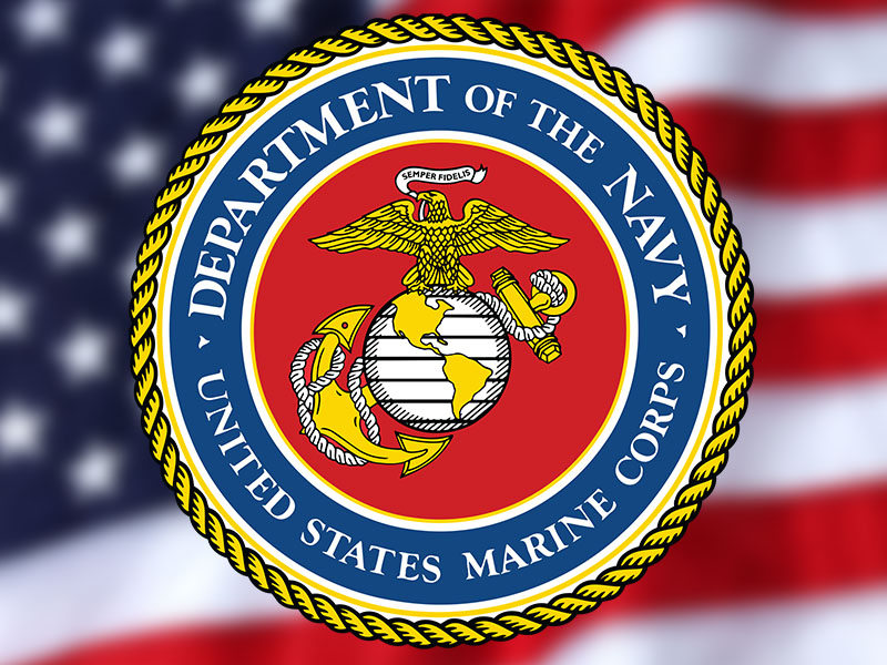 The United States Marine Corps Eagle, Globe, and Anchor seal.