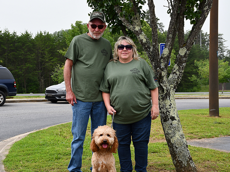 David and Hariett Emig and their dog Jack participated in the 2020 Riding the Ridge event Saturday, June 27 to help raise money for Shop with a Cop.