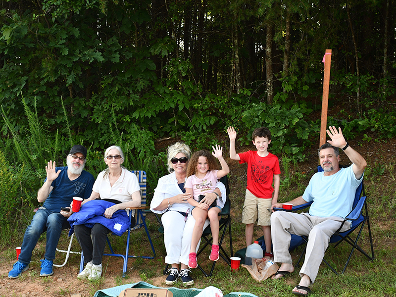 Families from across Blue Ridge and the surrounding areas camped out for the annual Fourth of July fireworks display sponsored by the Lake Blue Ridge Civic Association Saturday, July 4. Shown are, from left, Stacy Waldrep, Beverly Waldrep, Tammy Hasty, Cheyenne Prestridge, Colt Prestridge and Johnny Prestridge.