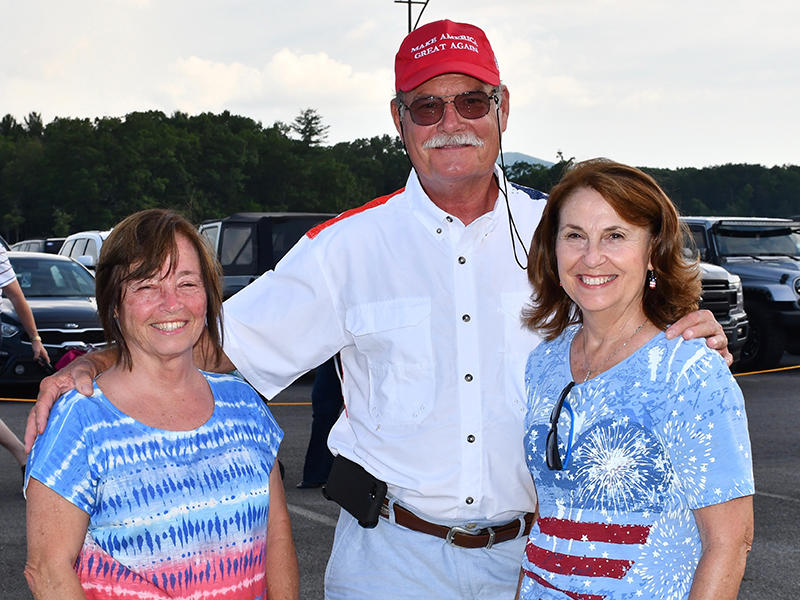 Families from all over Georgia traveled to Blue Ridge for Independence Day weekend this year. Debbie O’Quinn and Jay and Linda Stewart from Brunswick, Georgia, were one of many families who watched fireworks at Blue Ridge Lake Saturday, July 4.  
