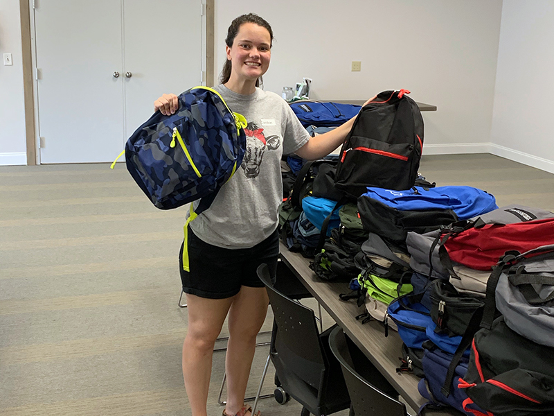 Anderson University student Caroline Sanders spent her summer working as an intern with Snack in a Backpack to help the organization continue to decrease food insecurity in Fannin children.