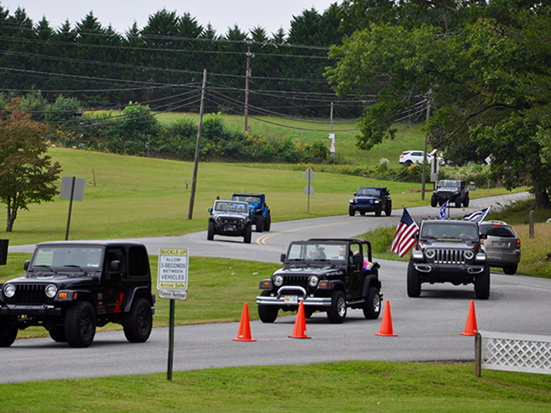 The Jasper, Georgia, chapter of the Sons of the American Legion held their Second Annual Freedom Wheels Jeep ride from Jasper to Fannin County Veterans Museum Saturday, September 19. Some 40 Jeep Wranglers filled with riders made the trip. A trophy was awarded to the top three “Jeeps with best patriotic theme” and jeepers explored the Fannin County Veterans Park and Museum.