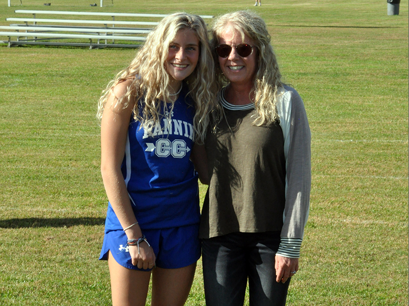 Fannin County High School cross country seniors were honored before thier home meet Wednesday, October 21. Senior Teagan Cioffi is shown with her mother, Shannon Cioffi.
