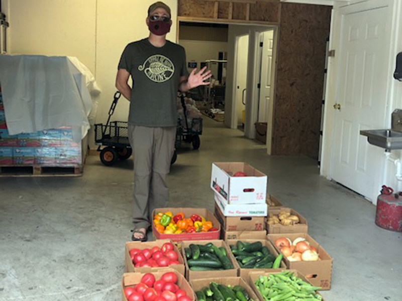 Luke Dilbeck of The Folk Apothic has been helping Feed Fannin obtain fresh, local produce for Fannin County Family Connection’s food pantry.