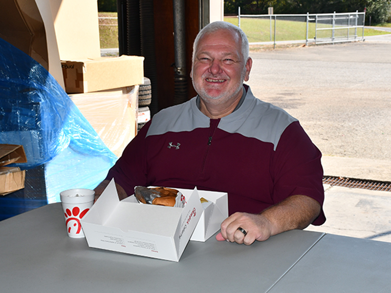 Fannin County School System bus driver Jeff Holloway joined his fellow bus drivers for a School Bus Safety Week luncheon Thursday, October 22.