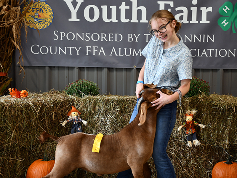 Claire Wheeler received a fourth place prize at the annual Fannin County Youth Fair Saturday, September 28. The event was sponsored by the Fannin County FFA Alumni Association.