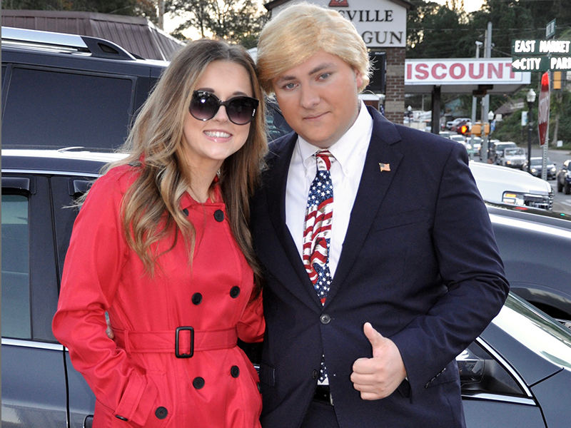 President of the United States Donald Trump and First Lady Melania Trump made a special trip to McCaysville for Halloween. In character are Cassidy Payne and Britton Quintrell.