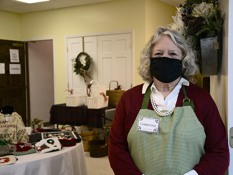 Christina Pinkerton helped shoppers find the fun and unique items available for purchase at St. Luke’s annual Christmas Bazaar, which was sponsored by the Women of St. Luke’s Saturday, December 5.