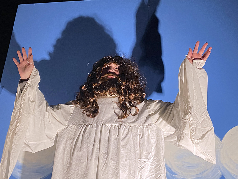 Betty Hawkins proudly portrayed Jesus as he ascended into Heaven during Mt. Moriah Baptist Church’s Live Nativity Friday, December 5.