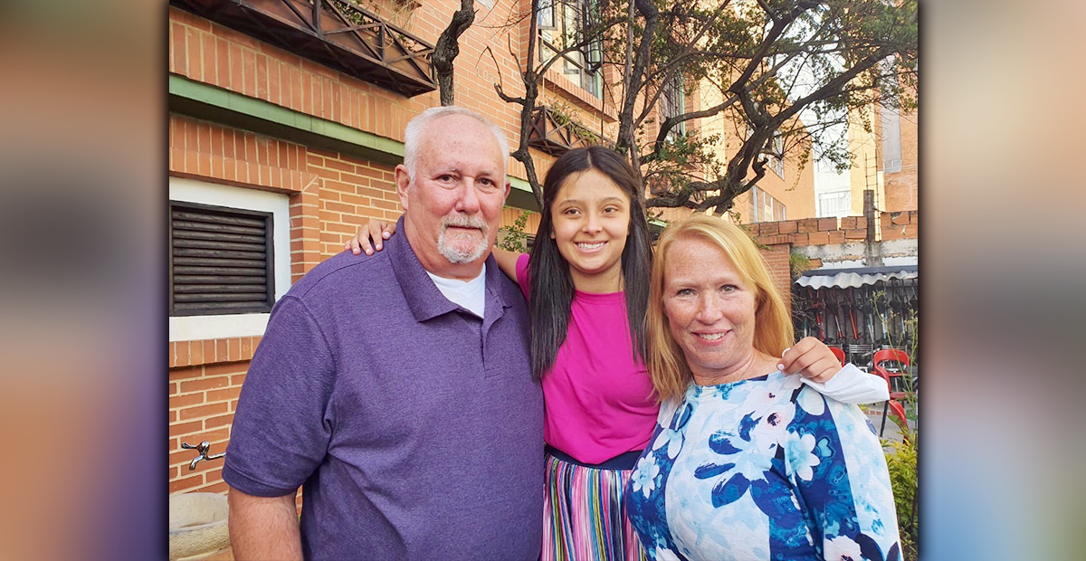 Steve, Elizabeth and Nikki Shamblin were all smiles following the adoption of Elizabeth from an orphanage in Colombia, South America.