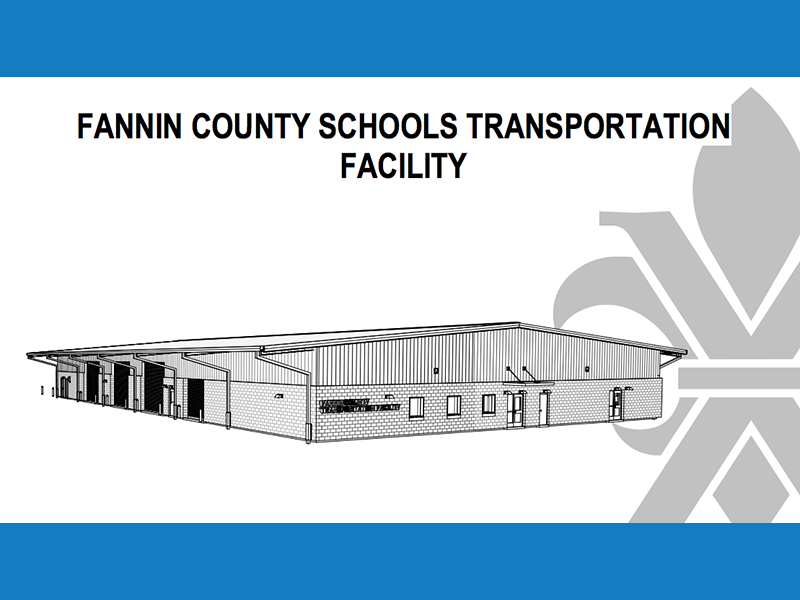 The Fannin County Board of Education voted, January 20, to build a new Transportation Facility at a cost of $6,438,627, which will include a 8,340 square foot bus maintenance area, a training center, a break room and room for storage among other things.