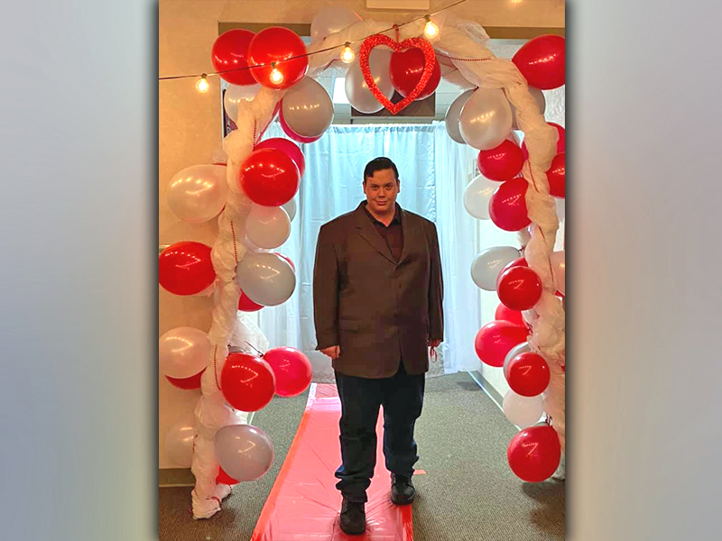 The Mineral Springs Center, Inc. hosted Tim Tebow’s charity event, “Night to Shine,” privately at their facility as the event itself was held virtually due to COVID-19. Shown is Michael Elliott during the center’s private event.