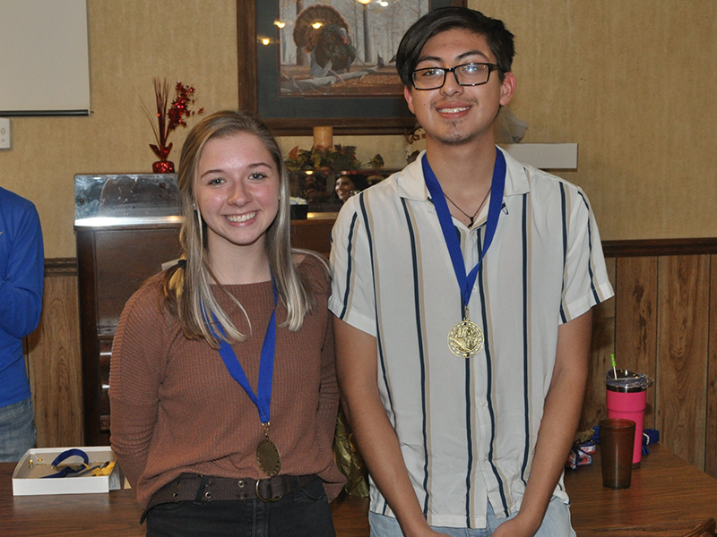 Hannah Sosebee and Daniel Espinoza Garcia were given the 2020 Coaches of the Year Award at Fannin’s cross country meet Thursday, March 18. The award symbolizes the hardwork and hustle the athletes do day-in and day-out to be successful. Teagan Cioffi also won the Coaches of the Year Award, but is not pictured.
