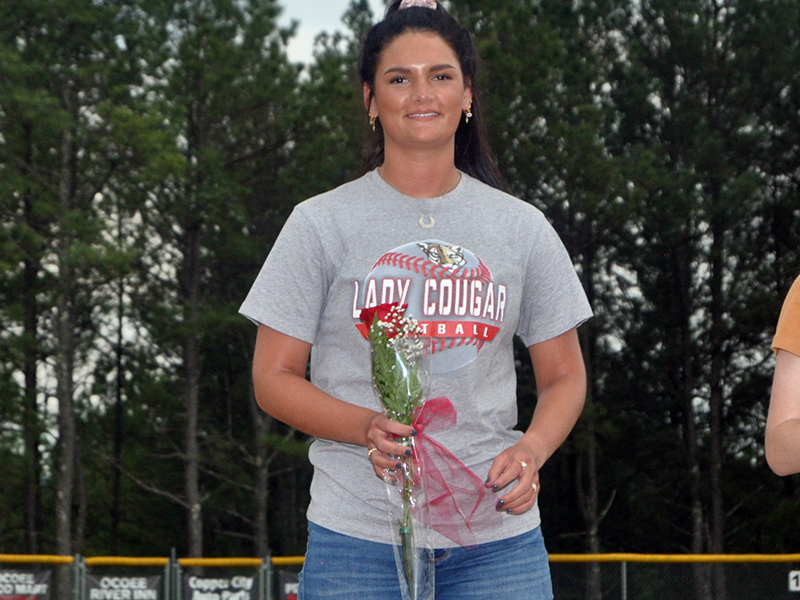 Skyler Nipper was also recognized during the Lady Cougars senior night Thursday, April 29. Nipper served as the team manager this season.