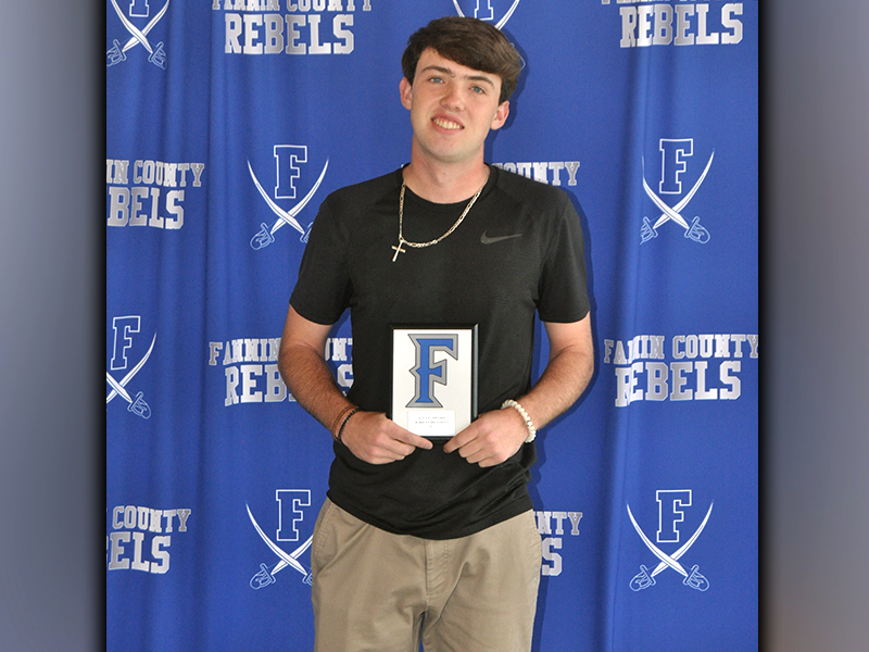 The Fannin Rebel baseball team held their end-of-the season banquet Monday, May 17, at the Ridge Community Church pavilion. Jordan Bennett was awarded the A.A.I.T Award for his Attitude, Approach, Intensity and Toughness throughout the season.