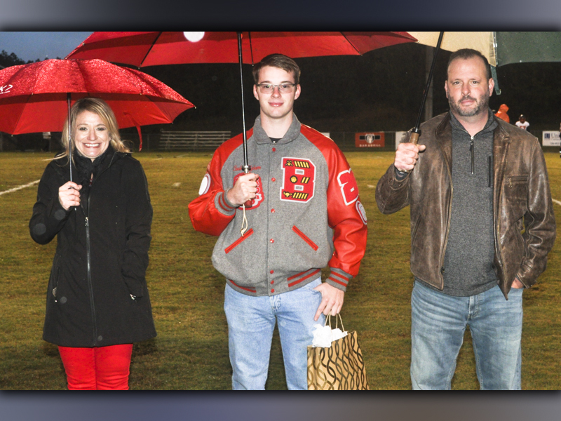 Copper Basin football, golf, cheer and band seniors were honored before the Cougars final home football game of the season against South Pittsburg, Friday, October 29. Senior golfer Cade Bigham was recognized with his parents Ashlee Picklesimer and Jared Bigham.