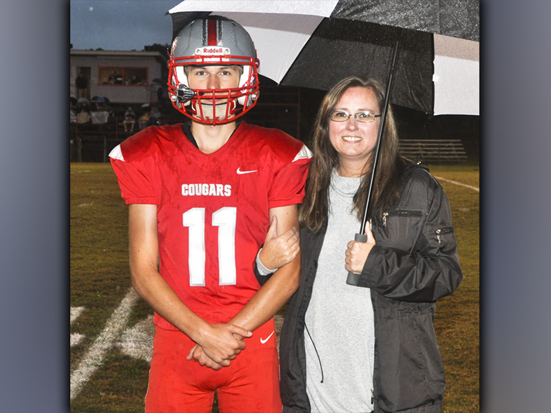 Cougar senior Isaac Chambers was recognized during Copper Basin’s senior night Friday, October 29. Chambers was honored during the ceremony with his mother Jennifer Chambers.