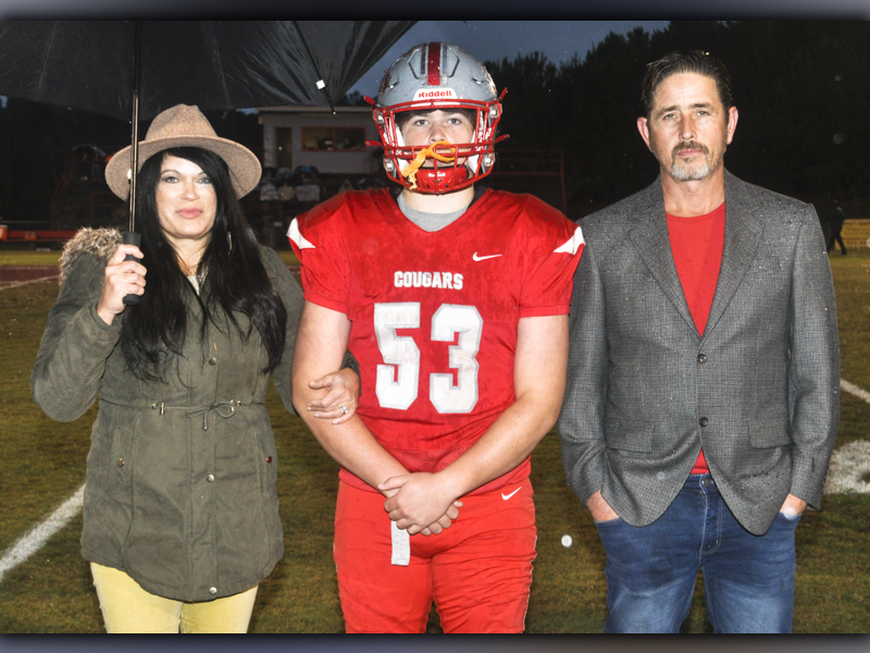 Copper Basin football, golf, cheer and band seniors were honored before the Cougars final home football game of the season against South Pittsburg, Friday, October 29. Senior Kade Foster was honored during the ceremony with his parents Brock and Michelle Foster.