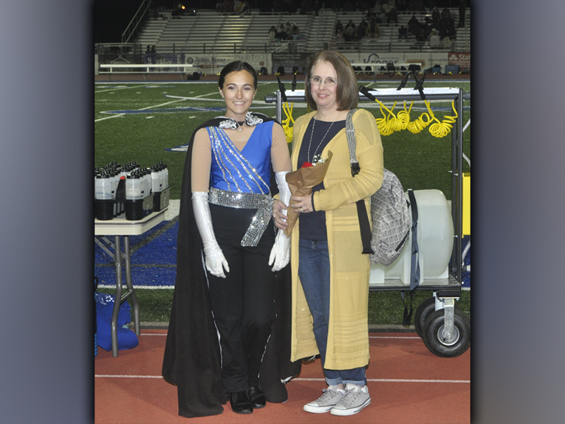 Hannah Mashburn was recognized with the other band seniors during Fannin County High School’s senior night ceremony Friday, November 5. Mashburn was escorted by Christy Bradburn.
