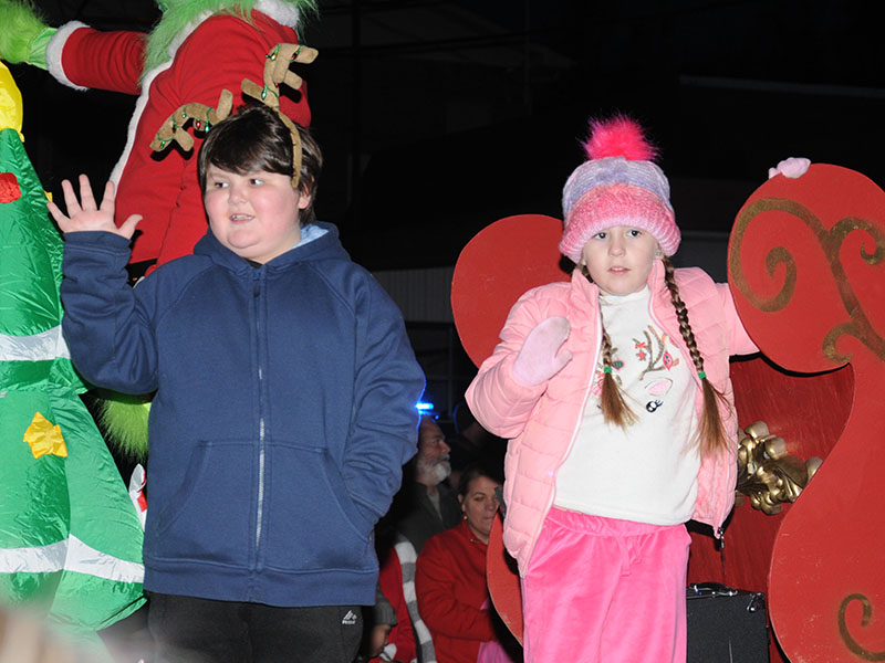 These cuties spread some holiday cheer as they ride alongside the Grinch during the Blue Ridge Business Association Light Up Blue Ridge Parade Saturday, November 27.