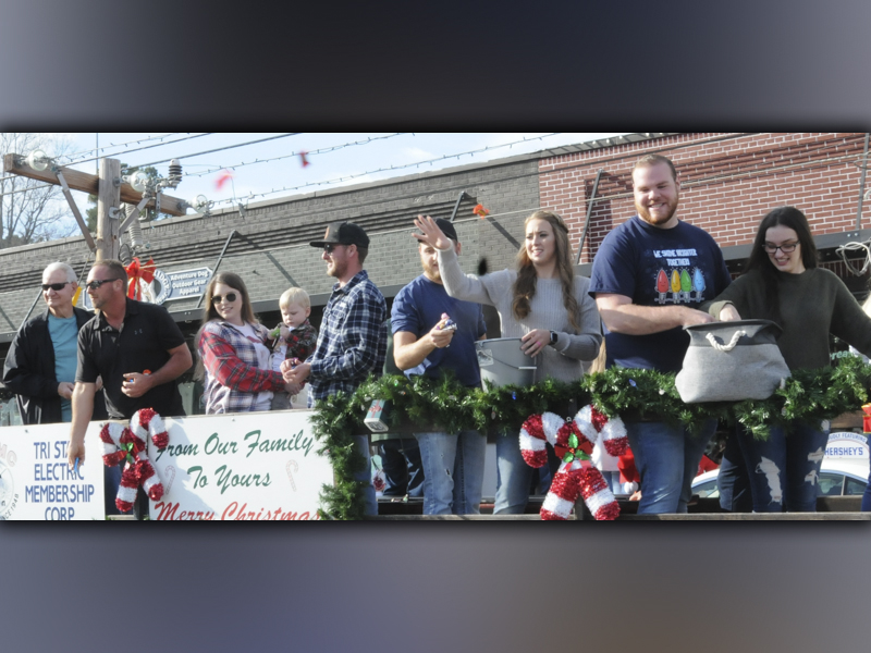 A director, employees and their family members from Tri State EMC took part in the annual Christmas Parade hosted by the Copperhill Kiwanis Club Saturday, December 4.