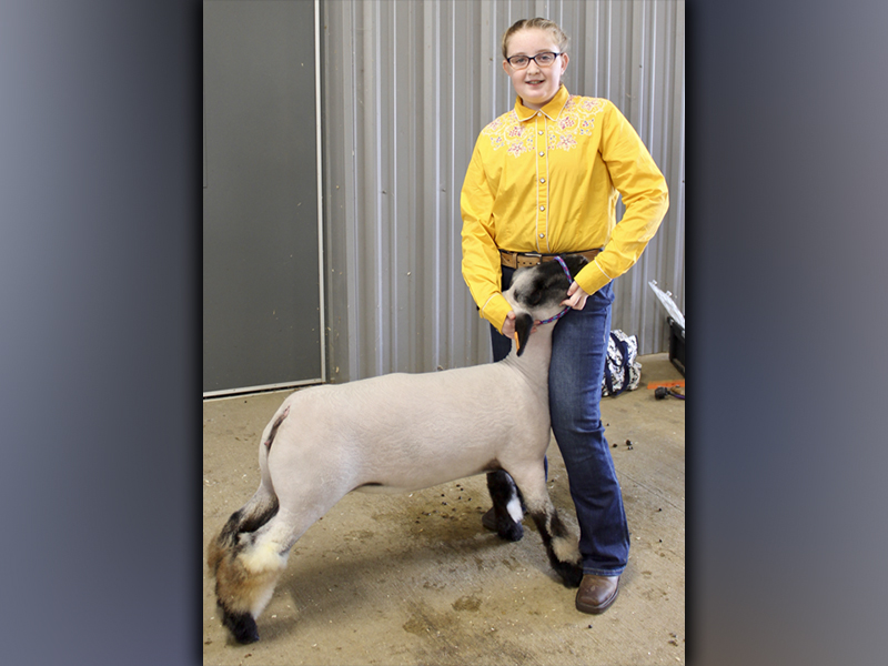 Fannin County Middle School sixth grader Skylar Gazaway practices with her ewe, Bella, before showing for the first time in the Fannin County Young Farmers Association Breeding Ewe and Doe Holiday Classic Saturday, December 4.