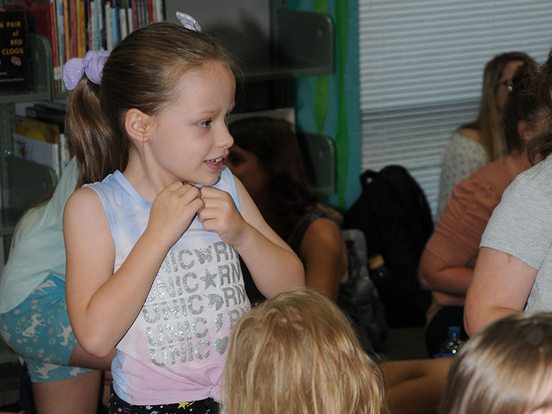 Stories created excitement for youngsters at the Fannin County Public Library June 1.