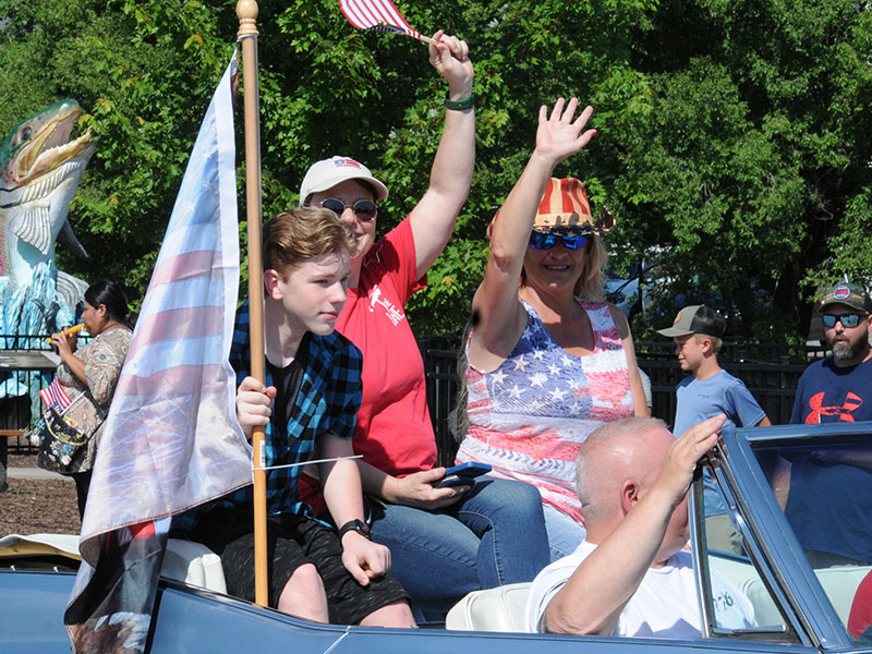 Red, white and blue was everywhere among parade participants July 4.