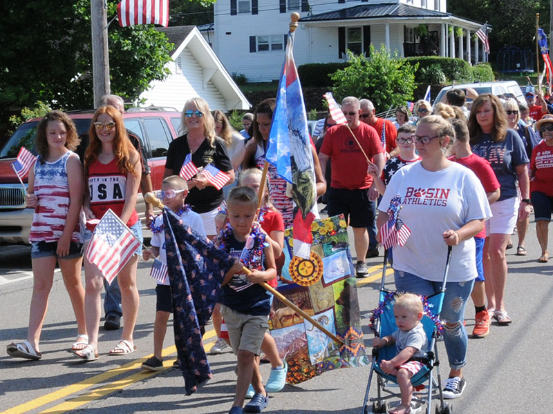 All ages took part in the annual Walking Parade down Main Street in Ducktown. David Beckler organized the first such event, and he was remembered by many of those on hand this year.