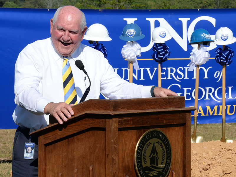 Sonny Perdue spoke to the comments of UNG Blue Ridge student Emma Mitchell.