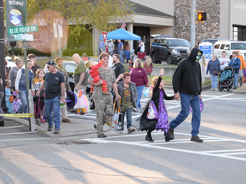 The largest crowd anyone could remember lined the streets of McCaysville for the Halloween Safe Zone.