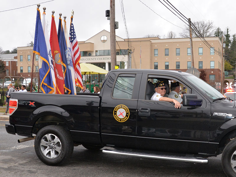 Chris McKee was one of the North Georgia Honor Guard members in Saturday’s parade.