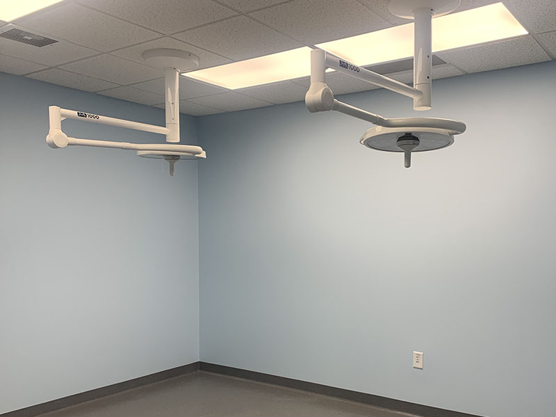 The new operation room at the humane society’s clinic is completed and waiting on equipment. It will allow for two surgeries to take place at the same time.