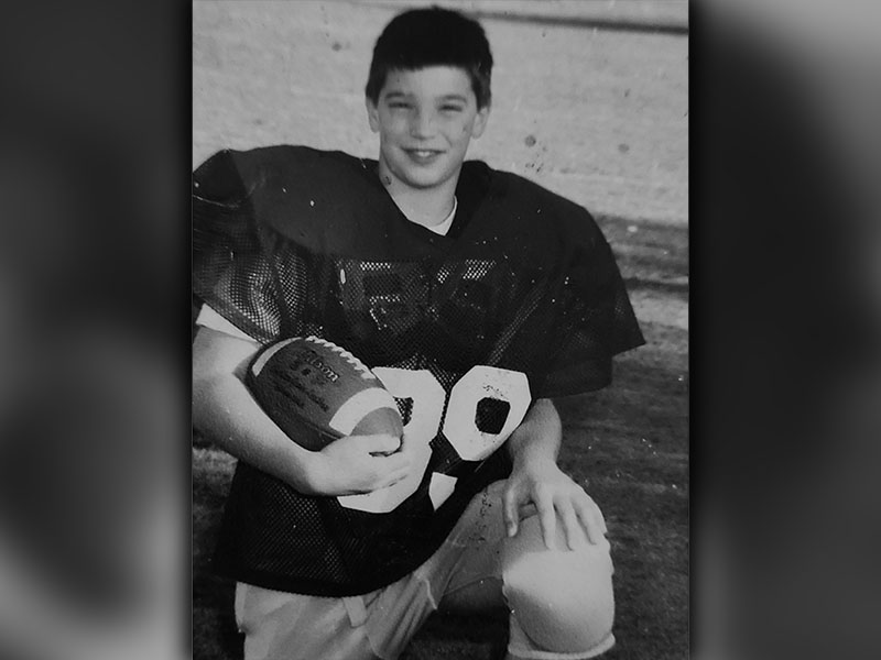 Bryant Meeks is shown as child, dating his football career back before high school. 