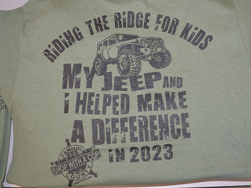A special t-shirt is designed every year that gives supporters a chance to remember Riding the Ridge.