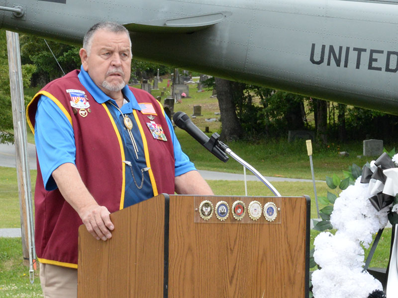 William A. “Bill” Robinson brought his personal experience in Vietnam to a large Memorial Day crowd in Veterans Memorial Park.