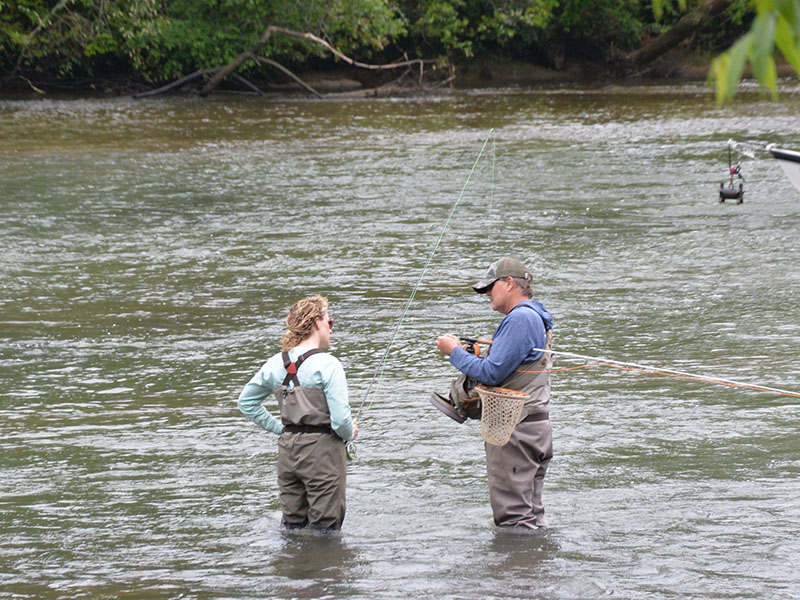 There was no better place for a fly fishing lesson than the Toccoa River at Ron Henry Horseshoe Bend Park.