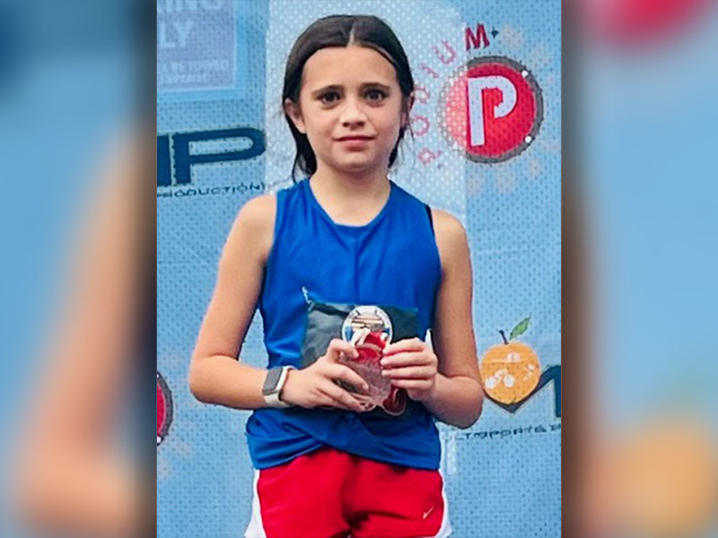 Lila Roof won first place in her age group in the July 4 Freedom 5K in Blue Ridge.