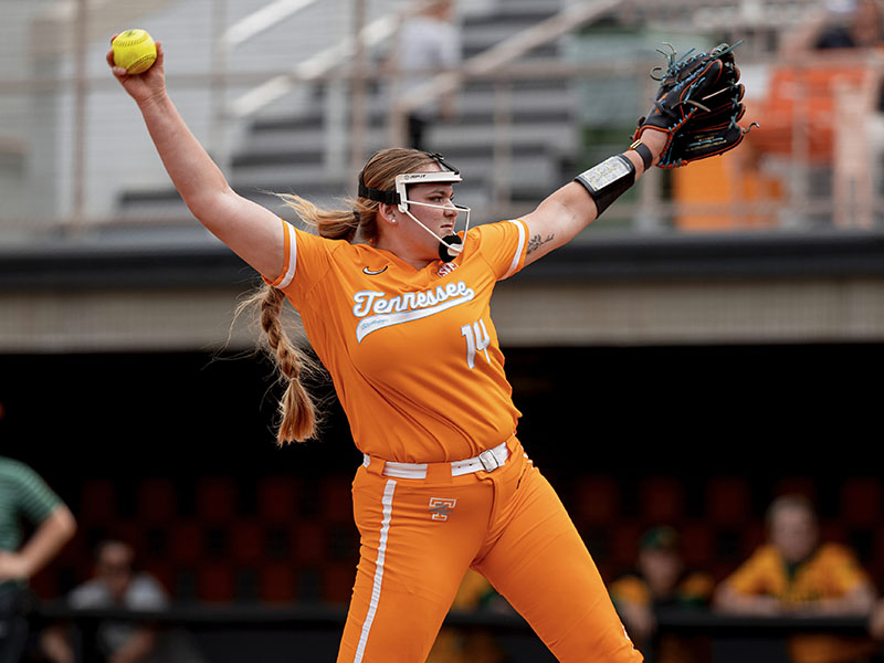 Ashley Rogers displays the form that helped the Lady Vols advance to the College World Series.