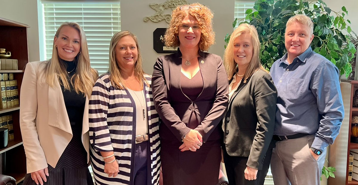 District Attorney B. Alison Sosebee’s Office Trial Team that worked on the Edwin Murillo case included, from left, GBI Special Agent Jamie Abercrombie, District Attorney Chief Investigator Christy O’Dell, Sosebee, Senior Assistant District Attorney Marianne Gelakoska and District Attorney Investigator April Killian.