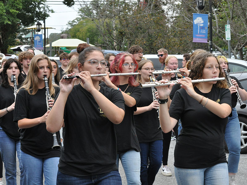 Fannin County High School’s marching band makes their way down East Main Street and through downtown Blue Ridge for the 2023 Homecoming Parade. 