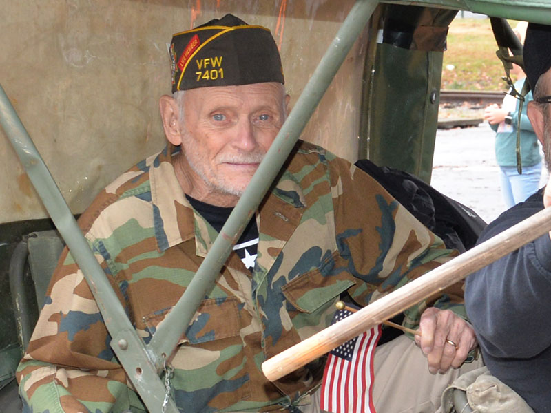 Walter Polk was one of many veterans in Saturday’s parade.