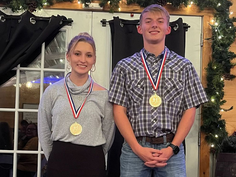 Shaylee Jones was named Lady Rebel Award winner and Gage Bryan received the Rebel Award for the cross country team.