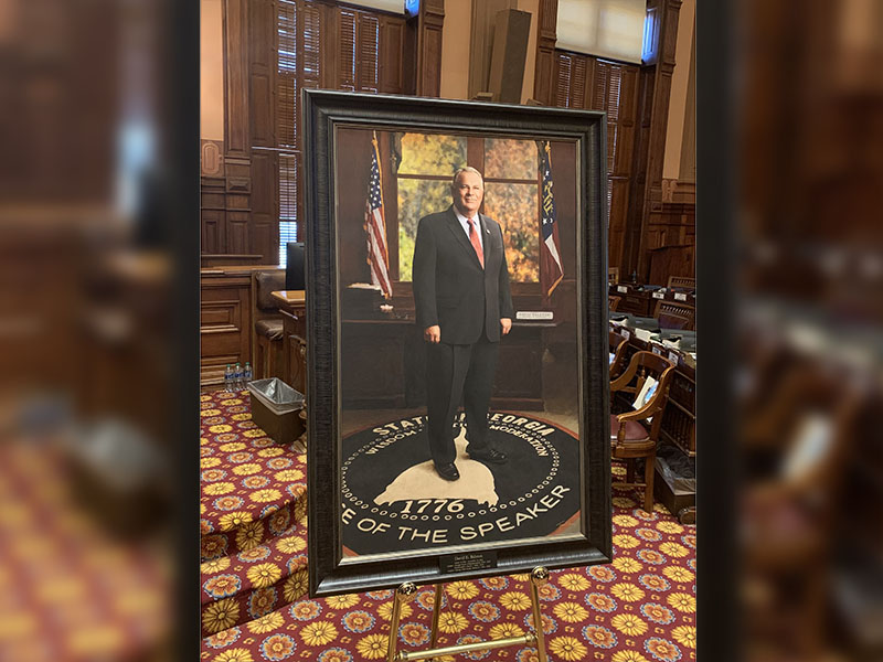 This portrait of the late David Ralston was unveiled in the Georgia House of Representatives March 14.