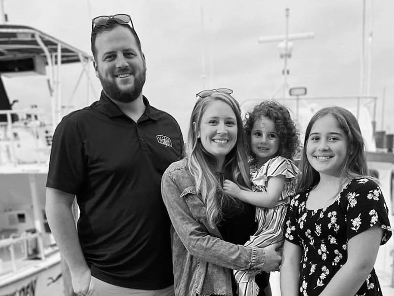 The Carder family includes, from left, Dustin Carder, wife, Sara Carder and daughters, Adalay Carder and Brintlie Carder.