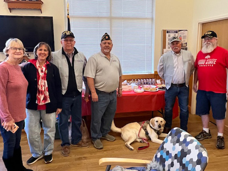 Post 248 members delivered coffee, drinks and snacks to the VA Health Clinic in Blairsville, and visited with veterans waiting for appointments. 
