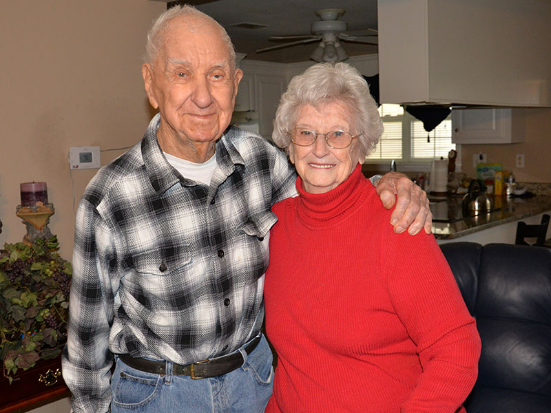 Bob and Betty Phillips, still going strong today with 80 years of marriage and a lifetime of love and happiness.