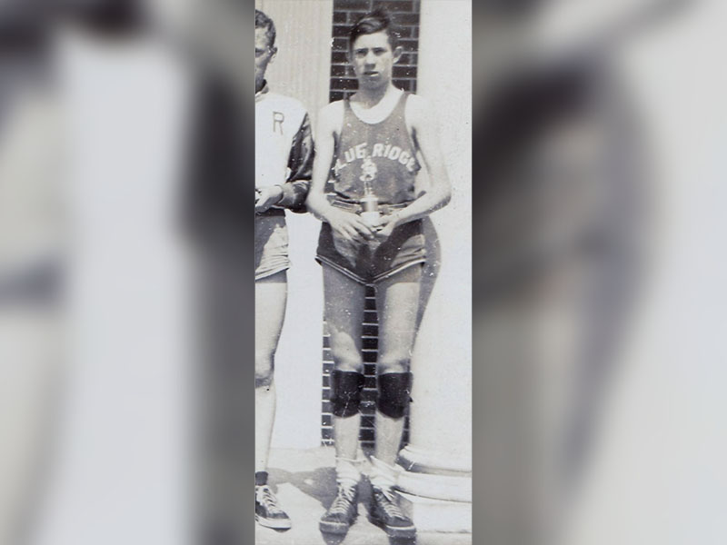 Ed Querry played basketball his senior year at Blue Ridge High School during the 1942-43 season.