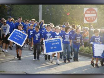 These young Rebels show their team spirit during Fannin County High School’s Homecoming Parade Thursday, October 21. Reigning little league Superbowl champions are, from left, front, Levi Davis, Evander Patterson, Brantley Merrell, Kendrick Pack, Peyton Anderson and Jayden Hefner.